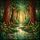 Stained Glass Redwood Sequoia Forest Stream - Sunbeams, Jewel Tones & Intricate Canopy Art Stained Glass Suncatcher - 5