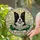 Cheerful Border Collie Dog Stained Glass Daisy Radiant Geometric Sunlight Art Stained Glass Suncatcher - 1