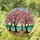 Pink Blossom Deciduous Tree Grove Stained Glass Art Tiffany Jewel Tone Window Display Stained Glass Suncatcher - 2