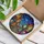 Stained Glass Cobblestone Street Urban Night Sky Fairy Lights with Blooming Flowers Buildings Stained Glass Suncatcher - 3