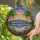 Snow-Capped Mountain Lake Reflection, Tropical Trees Flowers Sunset Sky, Stained Glass Art Stained Glass Suncatcher - 1