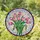 Pink Tulips Stained Glass Mosaic Tiffany Style - Lush Green Leaves Colorful Jewel Tones Stained Glass Suncatcher - 2