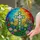 Highly Detailed Christian Cross Stained Glass Flowers Vines - Jewel Tone Sunset Sky Garden Art Stained Glass Suncatcher - 1