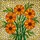 Orange Yellow Marigold Flowers Stained Glass - Tiffany Style Green Floral Mosaic Art Stained Glass Suncatcher - 5