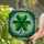 Tiffany Style Stained Glass Shamrock Heart Leaves Mosaic Tessellated Green Pattern Stained Glass Suncatcher - 1