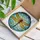 Intricate Dragonfly Stained Glass Art - Golden Yellow Wings & Jewel Tone Tiffany Mosaic Stained Glass Suncatcher - 3