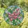 Pink Bell Flowers Ruffled Petals Stained Glass Tiffany Style Green Foliage Mosaic Stained Glass Suncatcher - 2