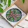 Pink Bell Flowers Ruffled Petals Stained Glass Tiffany Style Green Foliage Mosaic Stained Glass Suncatcher - 3