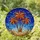 Stylized Abstract Palm Trees Sunburst Fronds Tiffany Stained Glass Night Sky Mosaic Stained Glass Suncatcher - 2