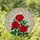 Three Red Roses Stained Glass Mosaic Art with Emerald Leaves - Radiant Tiffany Jewel Tone Stained Glass Suncatcher - 2