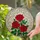 Three Red Roses Stained Glass Mosaic Art with Emerald Leaves - Radiant Tiffany Jewel Tone Stained Glass Suncatcher - 1