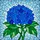 Blue Hydrangea Flowers Tiffany Stained Glass Artwork with Green Leaves & Mosaic Sky Stained Glass Suncatcher - 5