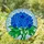 Blue Hydrangea Flowers Tiffany Stained Glass Artwork with Green Leaves & Mosaic Sky Stained Glass Suncatcher - 2