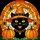 Black Cat Witch Hat Orange Pumpkins Spiderweb Tiffany Style Halloween Art Decor Stained Glass Suncatcher - 5