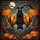 Black Bat Jack-O'-Lantern Full Moon Autumn Decor - Spooky Season Halloween Window Art Stained Glass Suncatcher - 5