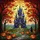 Haunted Castle Jack-O-Lanterns Witch Moon Bats - Tiffany Style Halloween Twilight Decor Stained Glass Suncatcher - 5