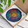 Highly Detailed Multi-Colored Stained Glass Heart Spiral Tiffany Style Geometric Mosaic Art Stained Glass Suncatcher - 3