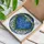 Blue Forget-Me-Not Heart Stained Glass Mosaic - Nature Lover Spring Home Decor Gift for Her Stained Glass Suncatcher - 3