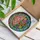 Human Brain Stained Glass: Anatomical Left & Floral Right with Jewel Tone Flowers Stained Glass Suncatcher - 3