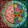 Human Brain Stained Glass: Anatomical Left & Floral Right with Jewel Tone Flowers Stained Glass Suncatcher - 5