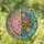 Human Brain Stained Glass: Anatomical Left & Floral Right with Jewel Tone Flowers Stained Glass Suncatcher - 2