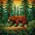 Majestic Brown Bear Forest Stained Glass - Tiffany Style Nature Wildlife Art Stained Glass Suncatcher - 5