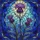 Blooming Thistle Stained Glass Mosaic - Tiffany Style Jewel Tone Window Decor Art Stained Glass Suncatcher - 5