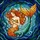 Mermaid Reading Book Orange Gold Tail - Teal Fin Tiffany Glass Underwater Mosaic Stained Glass Suncatcher - 5
