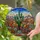Saguaro Cactus Desert Landscape Tiffany Stained Glass Art - Jewel Tone Floral Cactus Stained Glass Suncatcher - 1