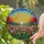 Tiffany Glass Sunset Wildflowers Hills Horizon Sky Landscape Edge-to-Edge Intricate Mosaic Stained Glass Suncatcher - 1