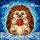 Hedgehog Holding Red Apple Tiffany Stained Glass Mosaic – Glowing Jewel Tone Window Decor Stained Glass Suncatcher - 5