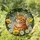 Ginger Tabby Cat Daisy Poppy Flowers - Tiffany Glass Mosaic Home Window Decor for Cat Lovers Stained Glass Suncatcher - 2