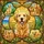 Golden Retriever Puppy Stained Glass Art, Dogs in Sunny Fields & Beaches Gift Stained Glass Suncatcher - 5
