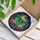 Vibrant Green Luna Moth Golden Crescent Moon Stained Glass Art, Blooming Flowers Berries Stained Glass Suncatcher - 3