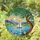 Stained Glass Sailboat Lake Mountain Sunburst - Tiffany Style Tree Hills Stained Glass Suncatcher - 2