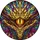 Fiery Golden Dragon Eye Stained Glass Art - Tiffany Style Jewel Tones Mosaic Scales Stained Glass Suncatcher - 5