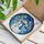 Cheerful Snowman Stained Glass Winter Mosaic - Tiffany Style Snowy Landscape Home Decor Stained Glass Suncatcher - 3