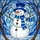 Cheerful Snowman Stained Glass Winter Mosaic - Tiffany Style Snowy Landscape Home Decor Stained Glass Suncatcher - 5