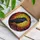 Majestic Black Raven Stained Glass Iridescent Feathers Tiffany Style Glowing Sunset Sky Stained Glass Suncatcher - 3