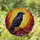 Majestic Black Raven Stained Glass Iridescent Feathers Tiffany Style Glowing Sunset Sky Stained Glass Suncatcher - 2