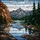 Mountain Lake Forest Landscape Tiffany Style Stained Glass - Nature Lover Home Decor Gift Stained Glass Suncatcher - 5