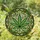 Detailed Cannabis Leaf Stained Glass Art - Tiffany Style Mosaic Green Vine Home Decor Stained Glass Suncatcher - 2