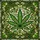 Detailed Cannabis Leaf Stained Glass Art - Tiffany Style Mosaic Green Vine Home Decor Stained Glass Suncatcher - 5