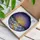 Winding Golden Path Winter Village Stained Glass Twilight Sunset Art - Home Decor Display Stained Glass Suncatcher - 3