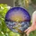 Winding Golden Path Winter Village Stained Glass Twilight Sunset Art - Home Decor Display Stained Glass Suncatcher - 1