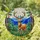 Stained Glass Majestic Stag Forest Mountain Scene - Jewel Tone Pine Trees Undergrowth Stained Glass Suncatcher - 2
