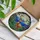Stained Glass Majestic Stag Forest Mountain Scene - Jewel Tone Pine Trees Undergrowth Stained Glass Suncatcher - 3