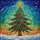 Christmas Tree Stained Glass Stars Night Sky Frosty Ground Holiday Art - Christmas Decor Stained Glass Suncatcher - 5