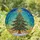 Christmas Tree Stained Glass Stars Night Sky Frosty Ground Holiday Art - Christmas Decor Stained Glass Suncatcher - 2
