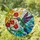 Iridescent Hummingbird Stained Glass Red Flowers Mosaic Amber Blue Teal Sky Tiffany Style Stained Glass Suncatcher - 2